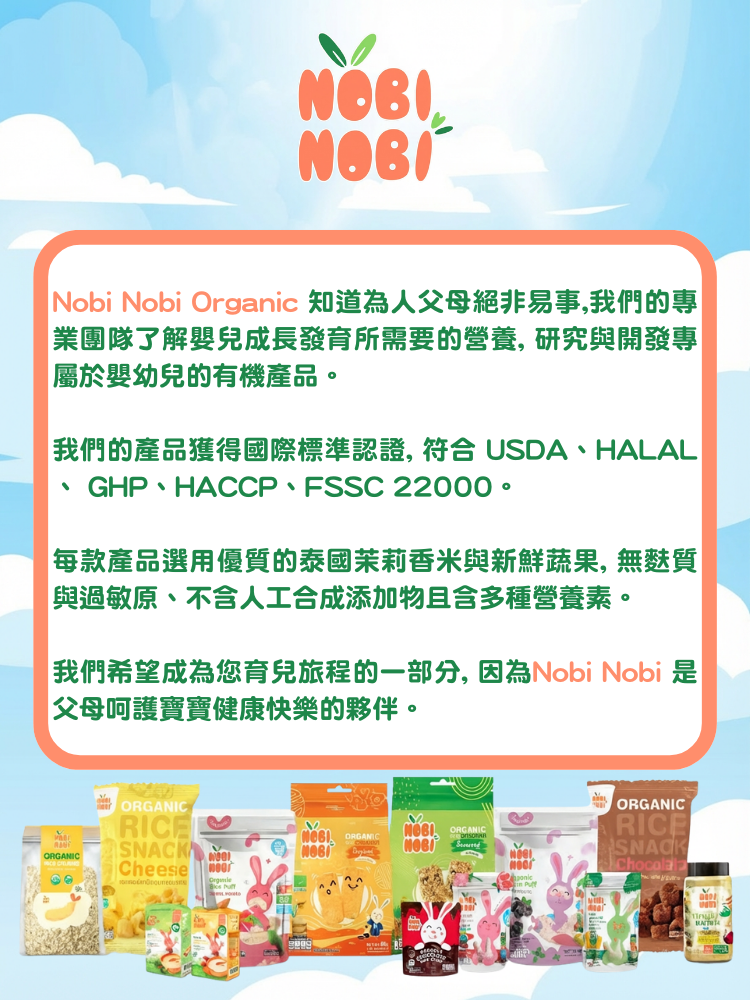 NOBI NOBI 有機小兔造型米餅(綜合莓果味)15g(適合8個月以上)#不含麩質_NB001